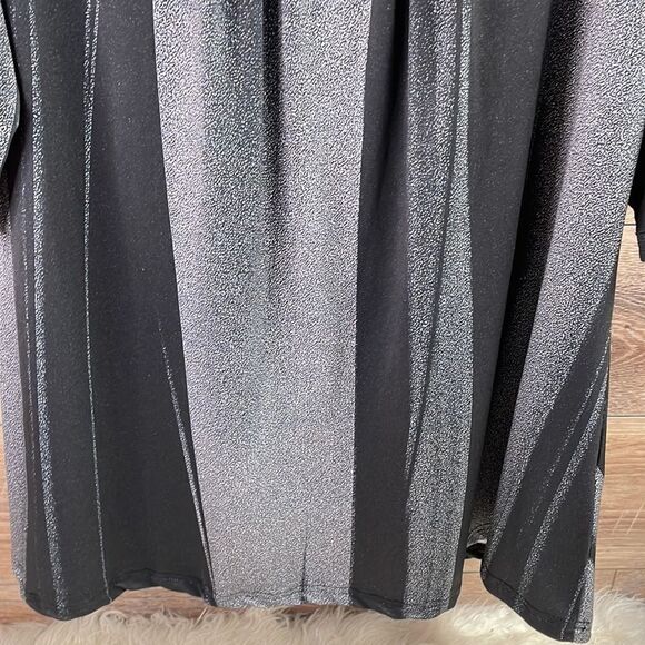 Lily by Firmiana Womens Blouse Tunic Top Black Gray Size 2XL Witchy Goth - Picture 5 of 9